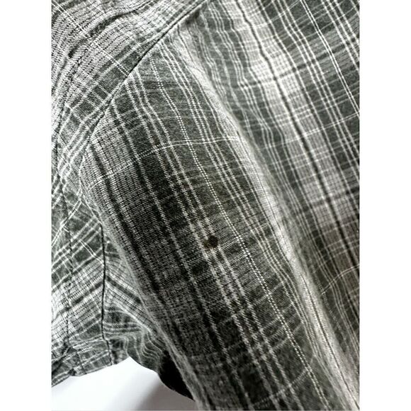 Eddie Bauer Men’s Plaid Cotton Solid Button Down Shirt Size XL Green See *Notes - Picture 7 of 15